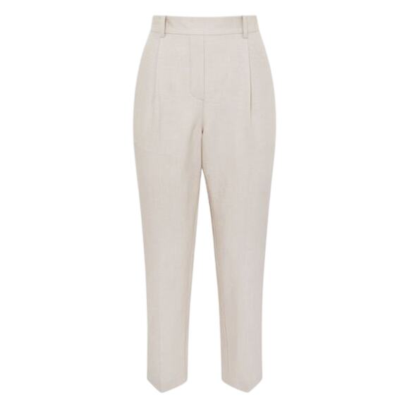 Reiss Pants - Reiss Tailored Cream Pleated Front Trousers Size US 4L